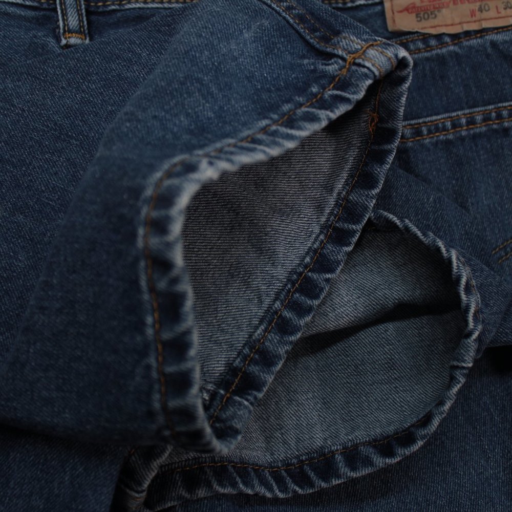 Levi's 505 Jeans Men's Tag Size 40 x 30 Blue Denim Straight Fit - Picture 15 of 15